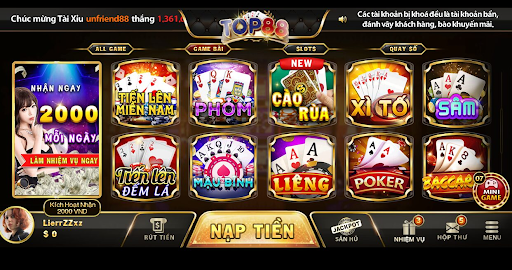 Giới thiệu hệ thống game đổi thưởng trên cổng game Top88