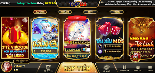 Những điểm nổi bật tại cổng game Top88